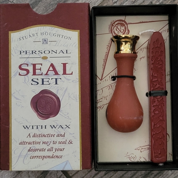 Stuart Houghton Personal Seal Kit Letter "R" with Wax Made in Great Britain NEW - Picture 7 of 7